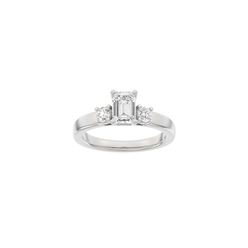 Siersbøl Luxury Classic quadratischer Ring in 14 kt Weißgold mit 1,33 ct im Labor gezüchteten Diamanten