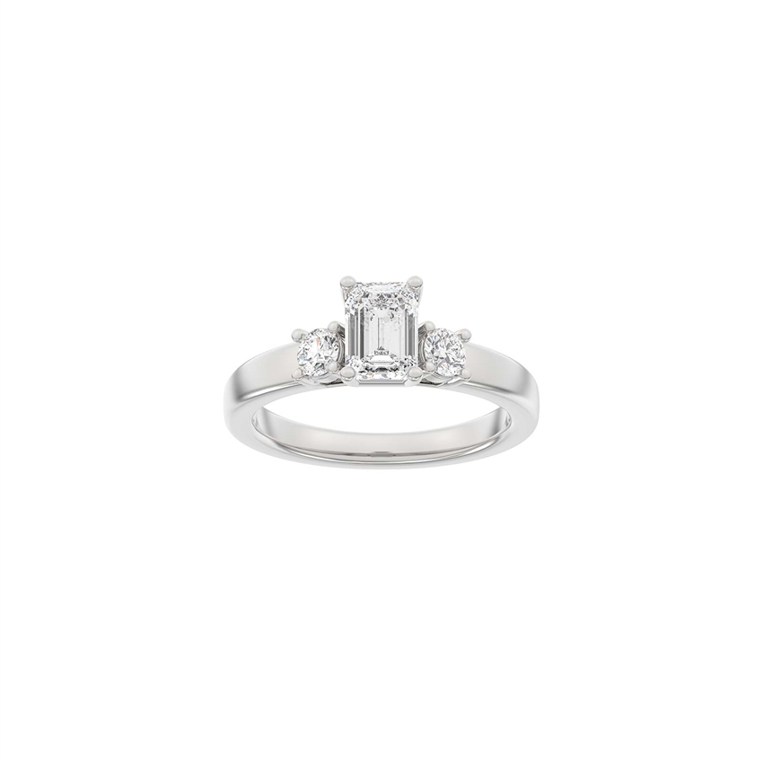 Siersbøl Luxury Classic quadratischer Ring in 14 kt Weißgold mit 1,33 ct im Labor gezüchteten Diamanten