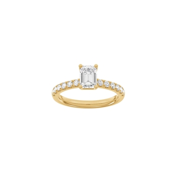 Siersbøl Luxury Classic quadratischer Ring in 14 kt Rotgold mit 1,4 ct im Labor gezüchteten Diamanten