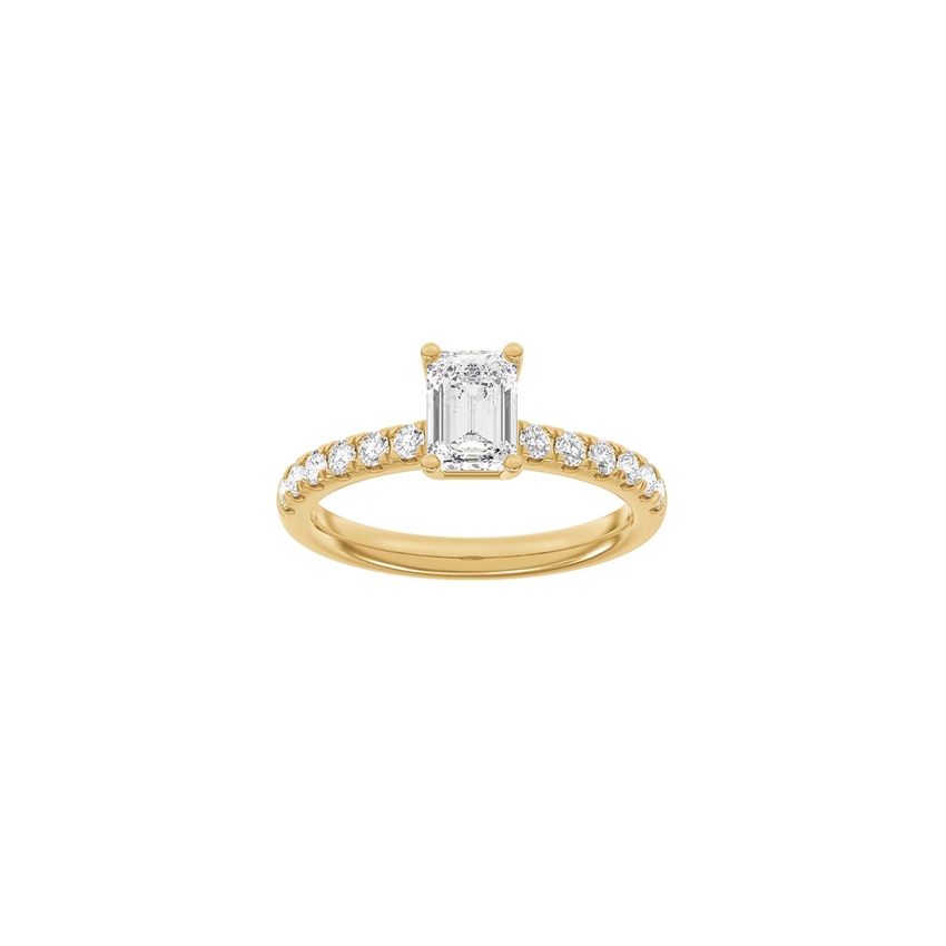 Siersbøl Luxury Classic quadratischer Ring in 14 kt Rotgold mit 1,4 ct im Labor gezüchteten Diamanten