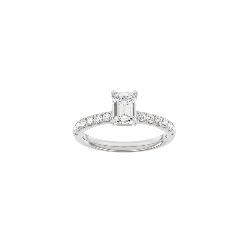 Siersbøl Luxury Classic quadratischer Ring in 14 kt Weißgold mit 1,4 ct im Labor gezüchteten Diamanten