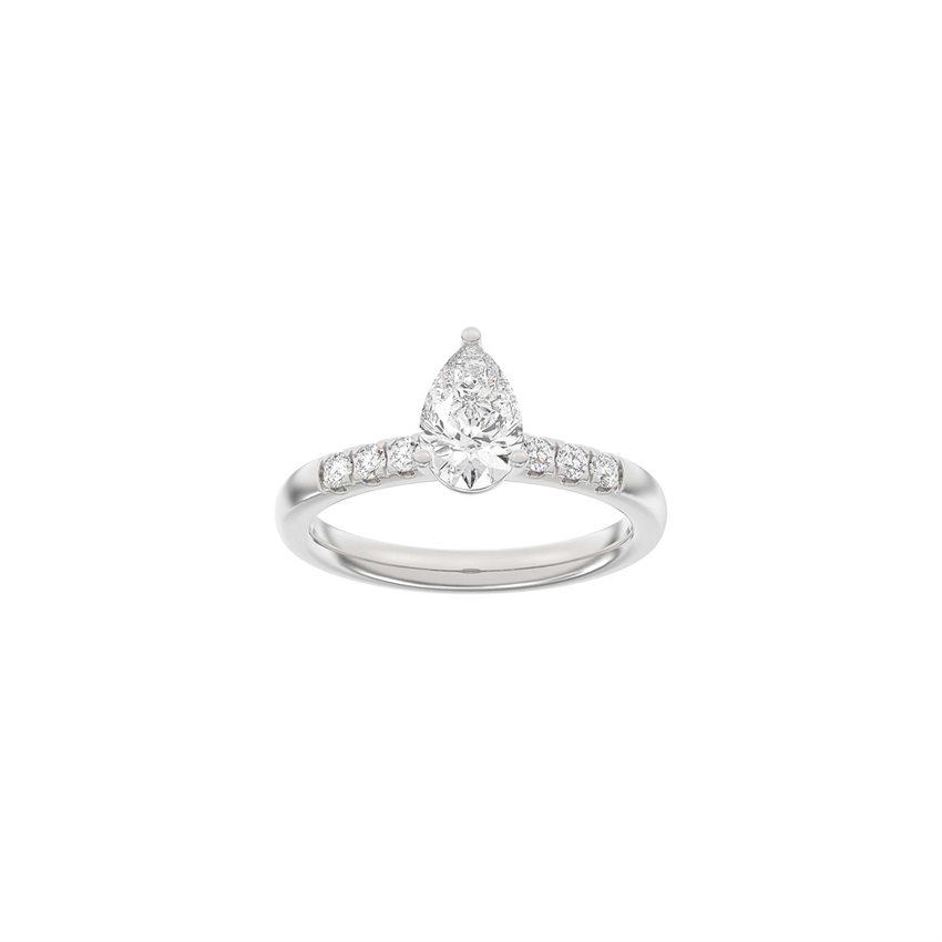 Siersbøl Luxusring in 14 kt Weißgold mit tropfenförmigen 1,2 ct Labordiamanten