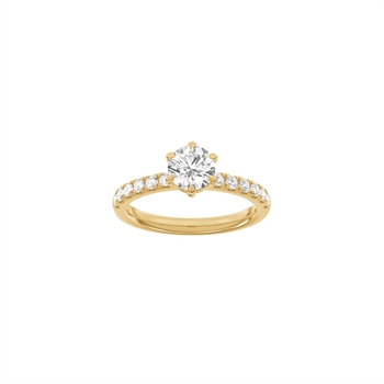 LUXUS Moderner runder 14-karätiger Rotgoldring mit 1,4 ct im Labor gezüchteten Diamanten von Siersbøl Luxury