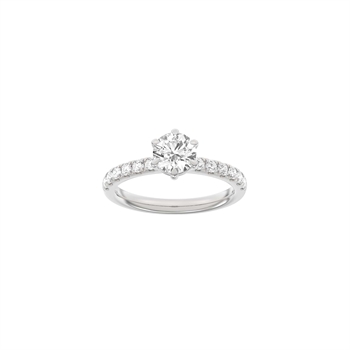 Moderner runder Weißgoldring mit 1,4 Karat im Labor gezüchteten Diamanten von Siersbøl Luxury