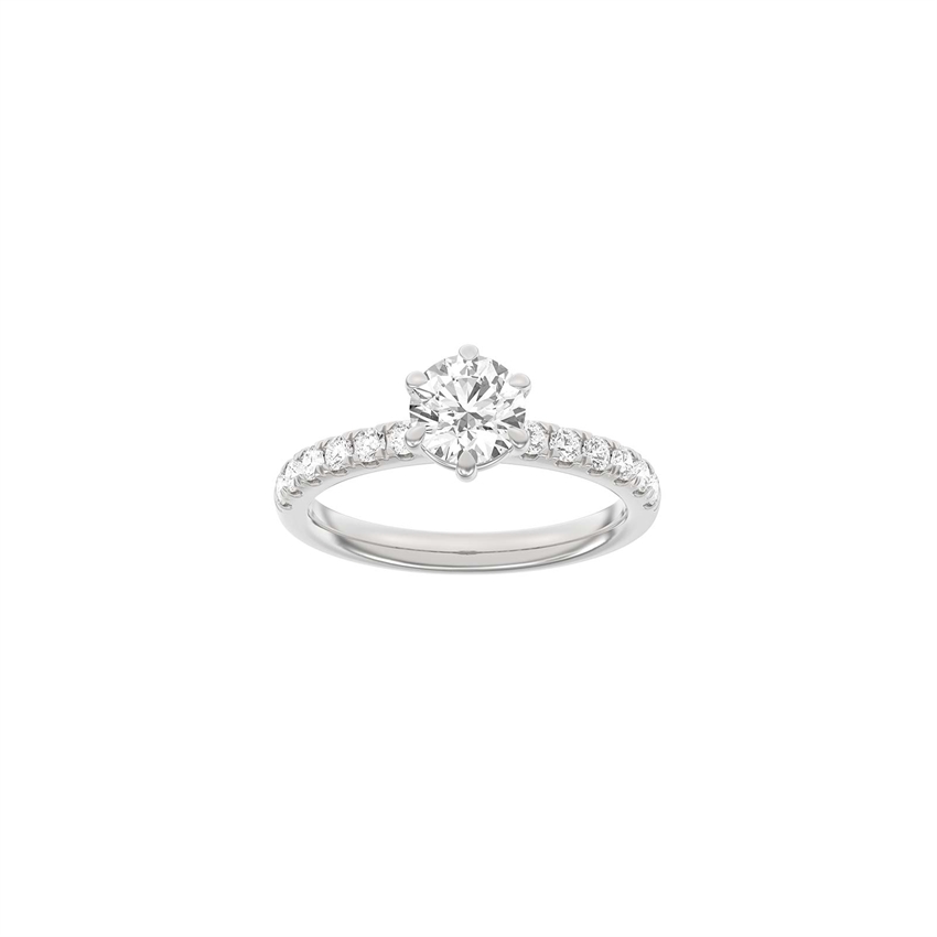 Moderner runder Weißgoldring mit 1,4 Karat im Labor gezüchteten Diamanten von Siersbøl Luxury