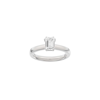 LUXUS Moderner ovaler 14-karätiger Weißgoldring mit 1,0 ct im Labor gezüchtetem Diamanten von Siersbøl Luxury