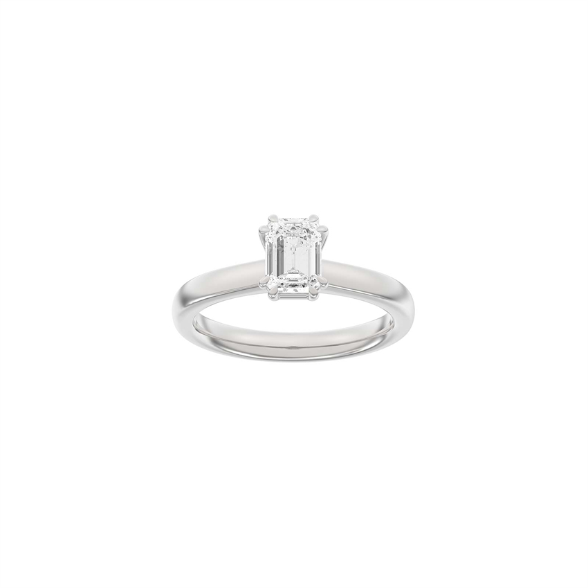 LUXUS Moderner ovaler 14-karätiger Weißgoldring mit 1,0 ct im Labor gezüchtetem Diamanten von Siersbøl Luxury