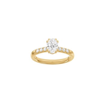 LUXUS Moderner ovaler Rotgoldring mit 1,2 ct TW/VS2-Labordiamanten von Siersbøl Luxury
