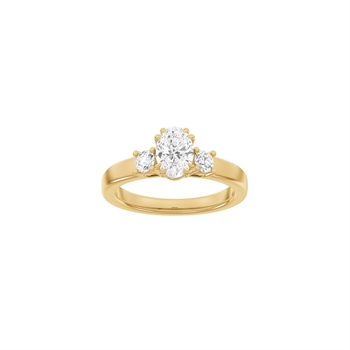 Moderner ovaler Rotgoldring mit 1,33 ct im Labor gezüchteten Diamanten von Siersbøl Luxury