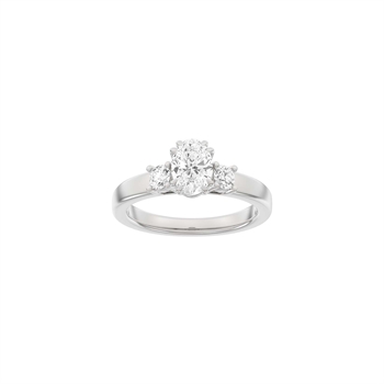 LUXUS Moderner ovaler Weißgoldring mit 1,33 ct im Labor gezüchteten Diamanten von Siersbøl Luxury