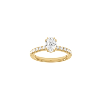 Moderner ovaler Rotgoldring mit 1,4 ct im Labor gezüchteten Diamanten von Siersbøl Luxury