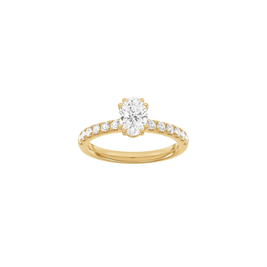 Moderner ovaler Rotgoldring mit 1,4 ct im Labor gezüchteten Diamanten von Siersbøl Luxury