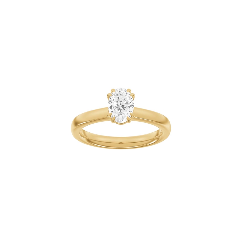 LUXURY Ovalring in 14 kt. Gold mit lab-grown Diamant