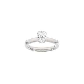 Siersbøl Luxury Modern quadratischer Ring in 14 kt Weißgold mit 1,0 ct im Labor gezüchtetem Diamanten