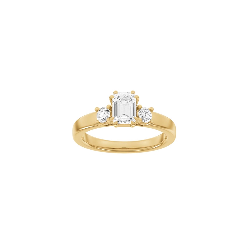 Siersbøl – Luxus-Quadratring in 14 kt Rotgold mit 1,33 ct im Labor gezüchteten Diamanten