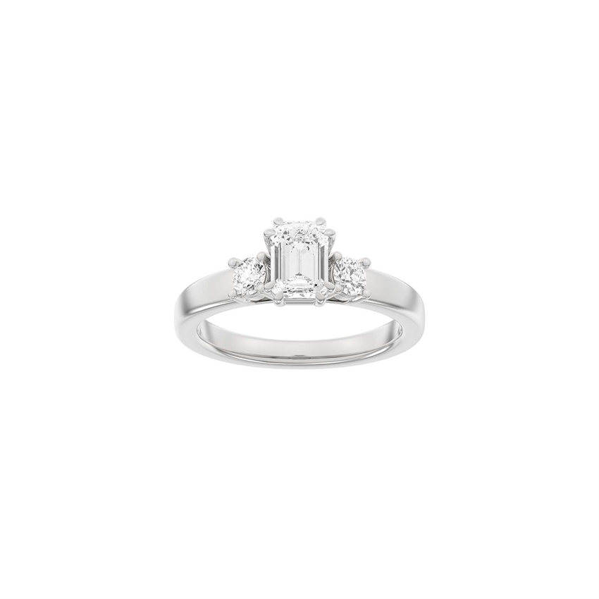 Siersbøl Luxury Modern quadratischer Ring in 14 kt Weißgold mit 1,33 ct im Labor gezüchteten Diamanten