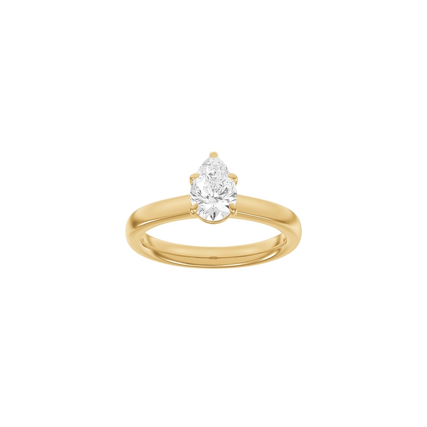 Siersbøl Luxus Moderner Ring in 14 kt Rotgold mit 1,0 ct im Labor gezüchtetem Diamanten