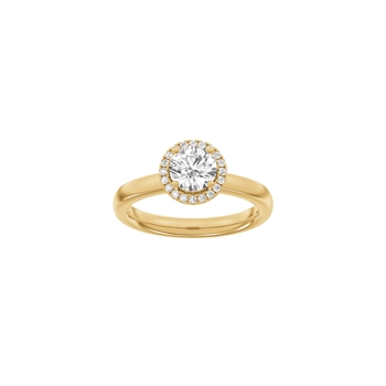 Luxuriöser Halo-Ring in 14 kt Rotgold mit 1,12 ct Labordiamanten von Siersbøl