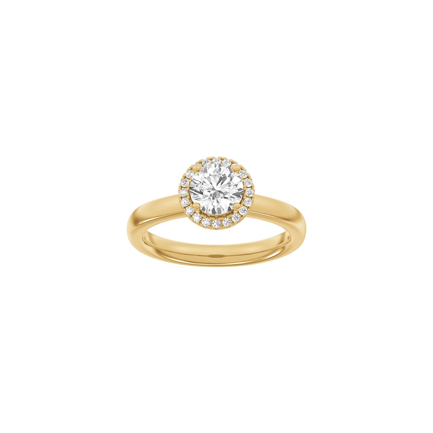 Luxuriöser Halo-Ring in 14 kt Rotgold mit 1,12 ct Labordiamanten von Siersbøl
