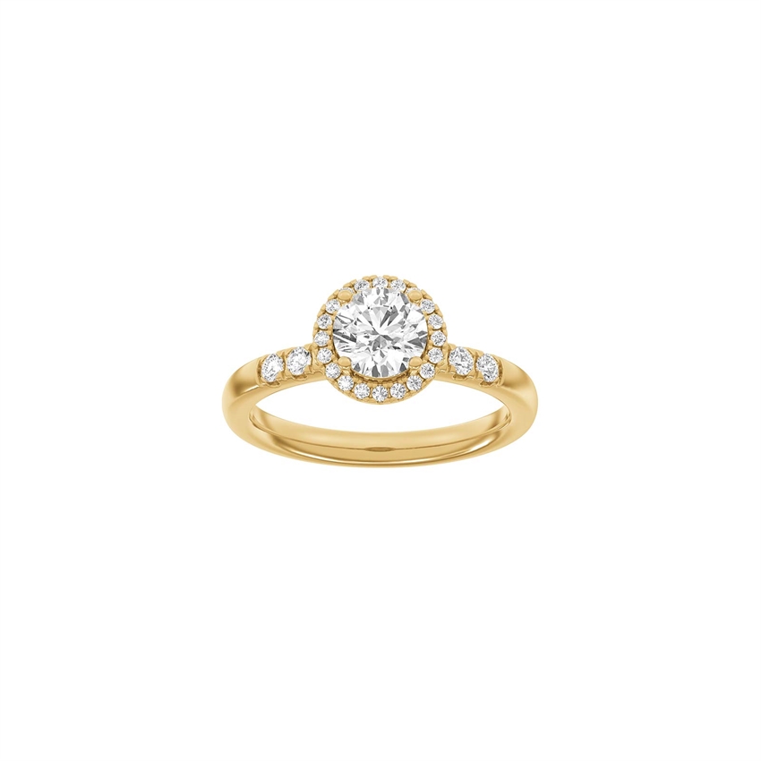 LUXUS Halo runder Rotgoldring mit 1,32 ct im Labor gezüchteten Diamanten von Siersbøl Luxury
