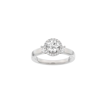 Luxuriöser runder Halo-Ring in 14 kt Weißgold mit 1,45 ct im Labor gezüchteten Diamanten von Siersbøl