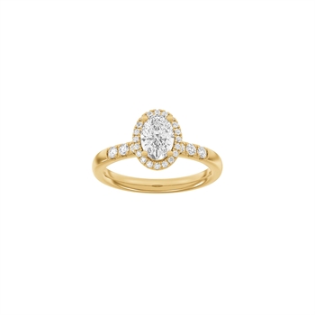 LUXUS-Halo-Ring aus ovalem Rotgold mit 1,32 ct im Labor gezüchteten Diamanten von Siersbøl Luxury