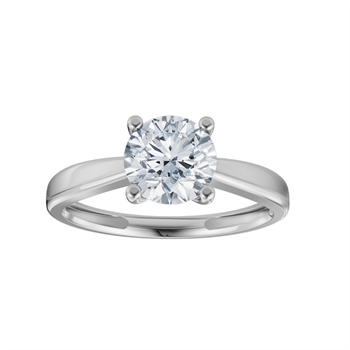 LUXURY Ring aus 14 kt Weißgold mit lab-grown Diamant 0,25-1,0 ct