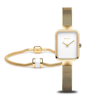 Geschenkset von BERING vereint eine klassische Damenuhr mit einem stilvollen Armband 2