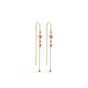 Luxuriöse Regenbogen-Ohrringe aus 14 Karat Gold von Mads Z 1504066