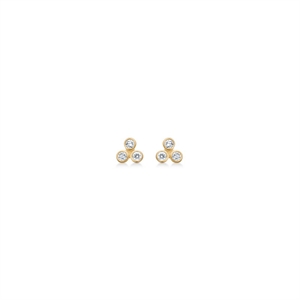 Trilogie-Ohrringe aus 14 Karat Gold von Mads Z 1511021