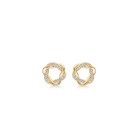 Twist-Ohrringe aus 14 Karat Gold von Mads Z 1511022