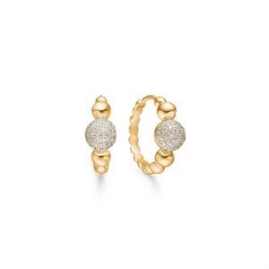 Große Diamantkugel-Ohrringe aus 14kt Gold von Mads Z 1511078