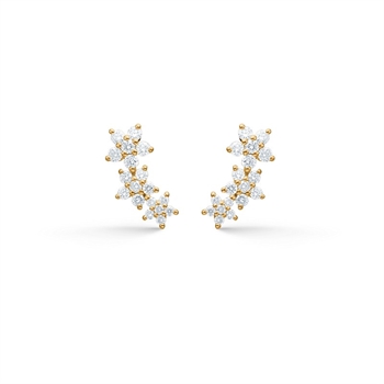 Céleste Ohrringe aus 14 kt Gold sind ein markantes Statement-Schmuckstück von Mads Z