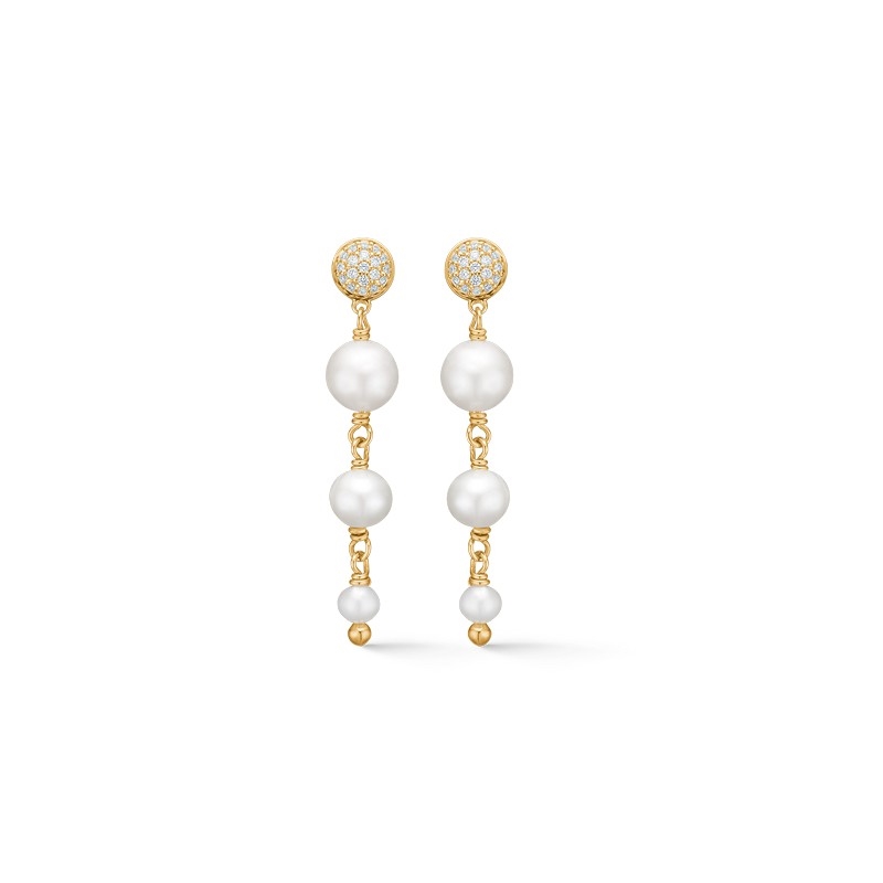 Dome Perlenohrringe in 14 Karat Gold von Mads Z
