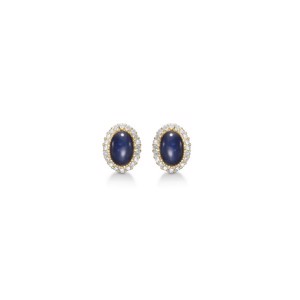 Mads Z - Royal Sapphire Ohrringe aus 14 Karat Gold mit Saphiren und Diamanten