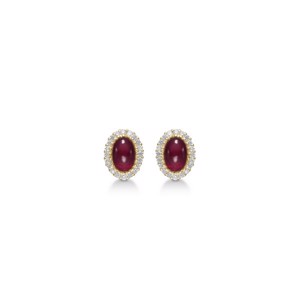 Mads Z - Royal Ruby Ohrringe aus 14 Karat Gold mit Rubinen und Diamanten