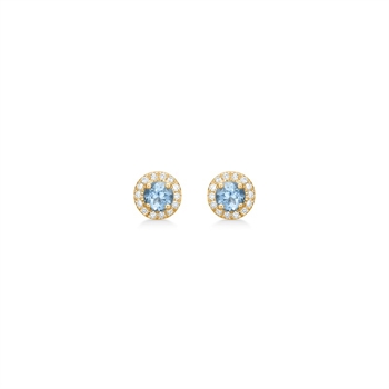 Blush n' Blue Ohrringe aus 14 kt Gold mit Aquamarin und 0,045ct.