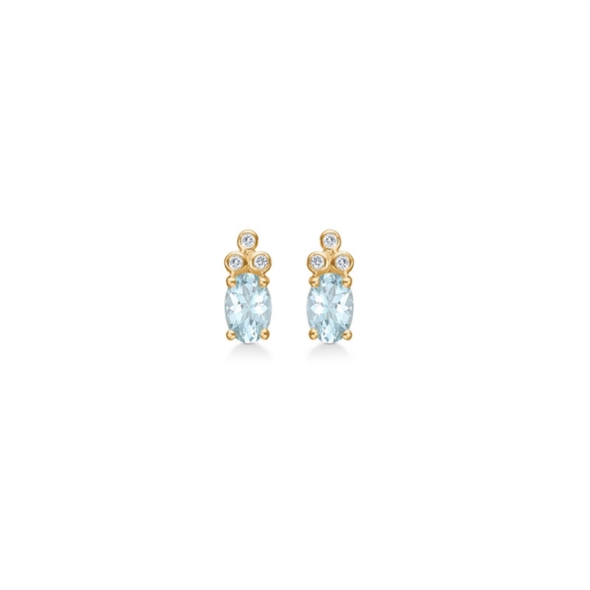 Aquamarin-Ohrringe mit Diamanten von Mads Z 1516111