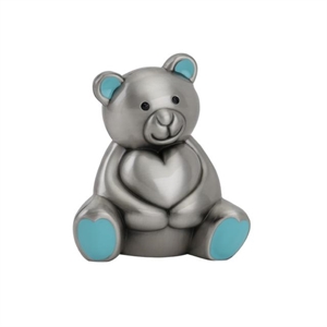 Spardose Teddybär mit hellblauen Ohren - 152-76289