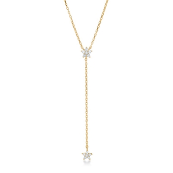 Céleste Halskette aus 14 kt Gold mit Aquamarin und 0,12 ct. W.SI