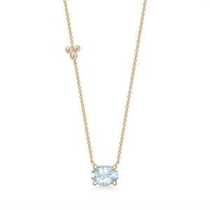 Aquamarin-Halskette mit Diamanten von Mads Z 1526111