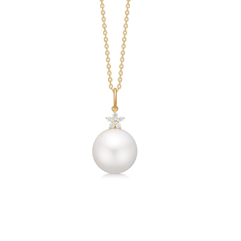 Céleste Perlenkette in 14 Karat Gold von Mads Z