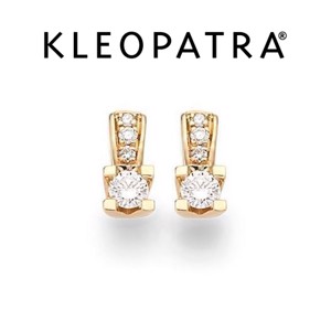 Kleopatra Queen Ohrringe 14 Karat Gold mit Diamanten