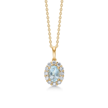 Portofino Anhänger mit Aquamarin und Brillanten