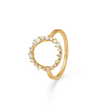 Lucia Ring aus 14 kt Gold mit insgesamt 0,25 ct. / W.SI
