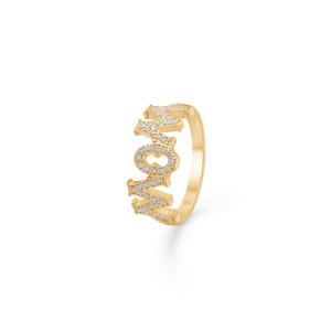 WOW / MOM Ring aus 14 Karat Gold mit Brillant 0,23 Karat von Mads Z