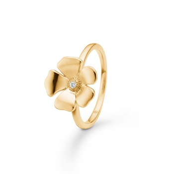 Fleur-Ring in 14 kt Gold Mads Z mit Diamanten 154110