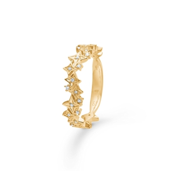 Vesper Ring aus 14 kt Gold mit insgesamt 0,09 ct. / W.SI von Mads Z