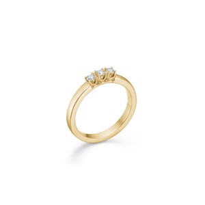 CROWN Allianz Ring I 14 kt. Gold mit 3 x Diamanten von 0,04 ct. bis 0,09 ct.