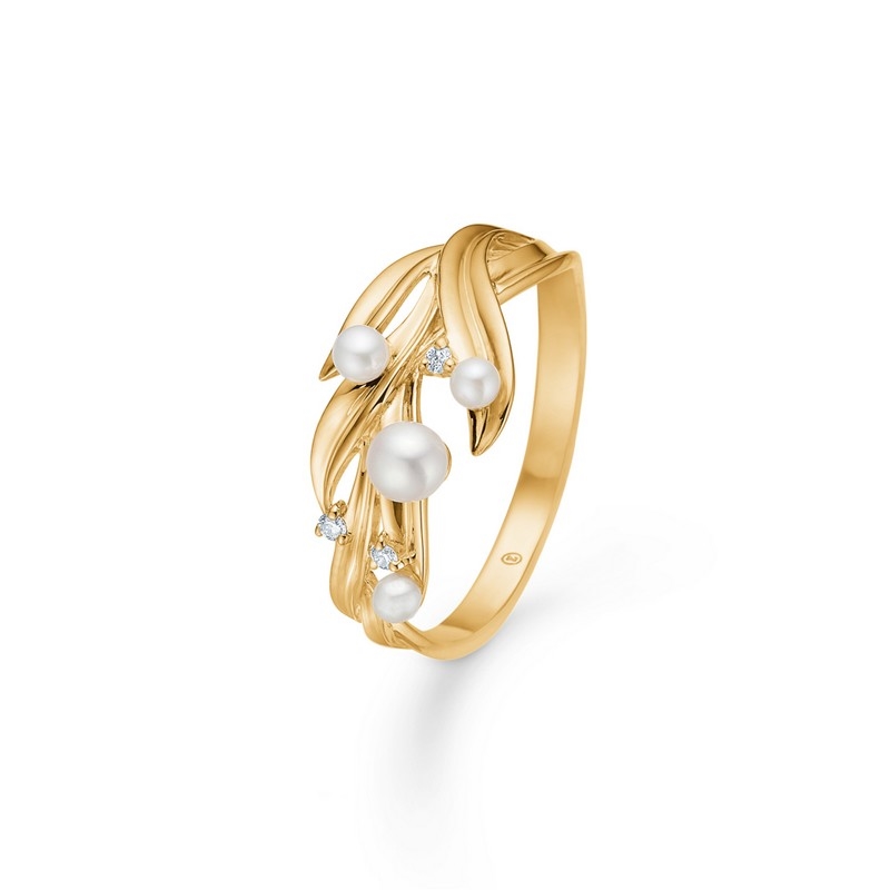 Mads Z - Morning Dew ring i 14 kt gold 0,03ct 1543087